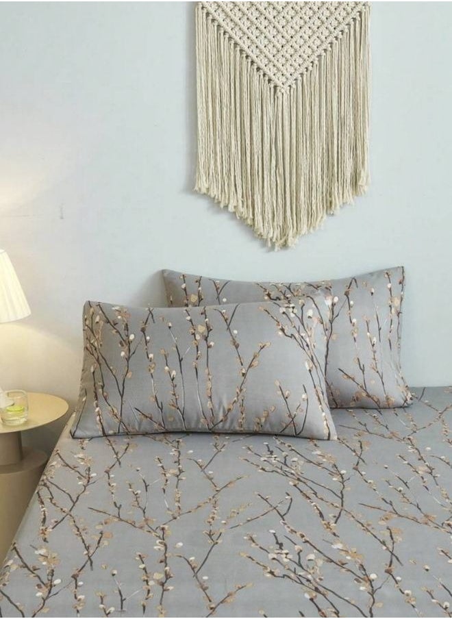 LUNA Home - 4 Pieces Bedsheet Set, Cherry Blossom. - Image 1