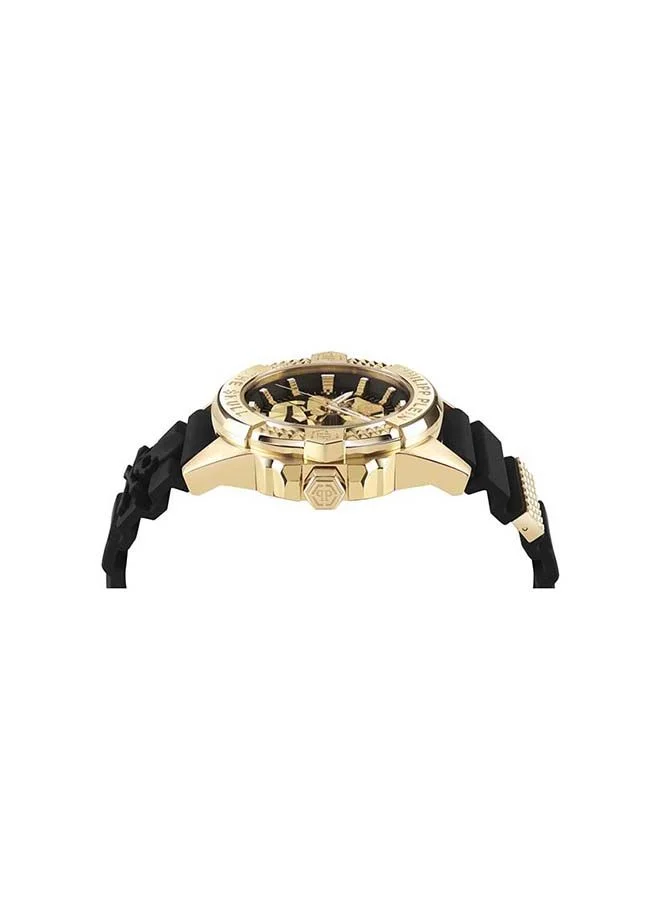 PHILIPP PLEIN The $Kull Silicone Strap Analog Wrist Watch PWAAA0221 - 44mm - Black