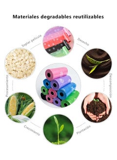 Generic Pack Of 8 Disposable Diaper Bag Refill Rolls Safe And Odour Control - Multicolour  - Image 5