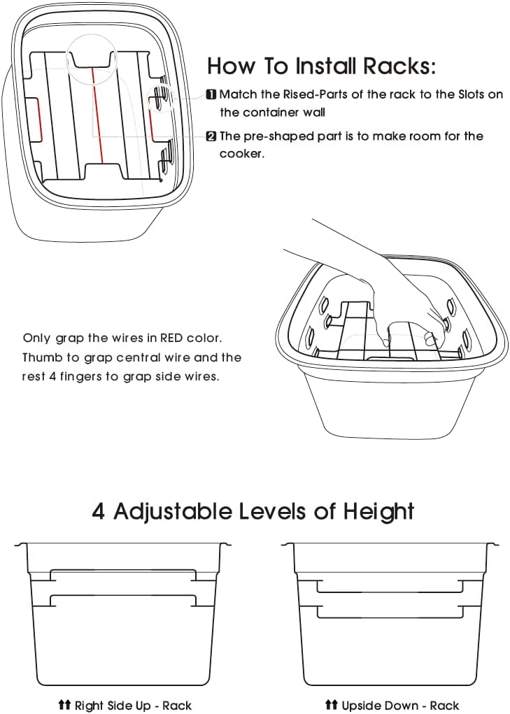 EVERIE Versatile 12-Quart Sous Vide Container with Built-in Rack and Collapsible Silicone Lid and Container Sleeve Compatible with All Sous Vide Cookers, KIT-1202-TYGJ - Image 4