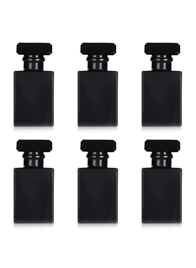 Clear Refillable Perfume Bottle, Portable Square Empty Glass Perfume Atomizer Bottle with Spray Applicator - Image 1