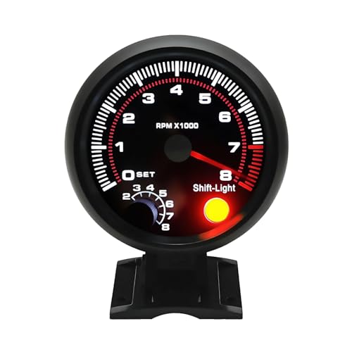 BLLYOGU 3.75" 12V Digital Tachometer Gauge, 0-8000 RPM, for 4/6/8 Cylinder Gasoline Engines - Image 1