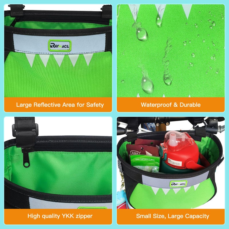 RAYMACE Kids Bike Basket,Children's Bike Basket Front,Waterproof Bicycle Basket Handlebar Bag for Girls,Boys Toddlers Bike or Scooter Accessories - Image 5