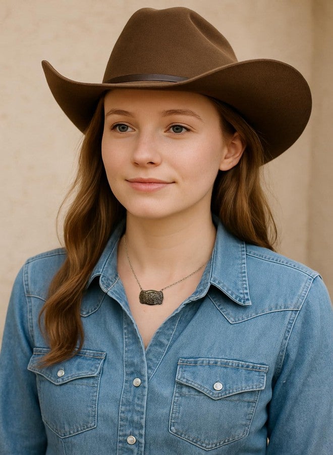 Wonderent Western Initial Monogram Belt Buckle Necklaces (Letter L, Burnish Silver) - Image 2