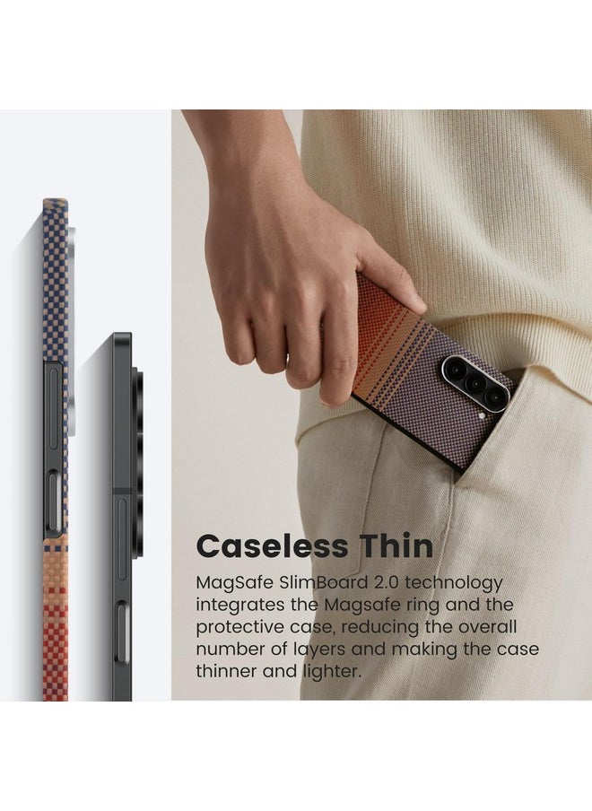 PITAKA pitaka for Z Fold 6 Case, Slim & Light Magnetic Galaxy Z Fold 6 Case with a Case-Less Touch Feeling, 1500D Aramid Fiber Made [MagEZ Case 5 - Sunset], ZF6CM0US-ABHDACAA  - Image 3