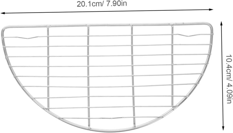 ABOOFAN 2pcs Stainless Steel Grill Stainless Steel Cooking Rack Oven Wire Rack Steam Rack for Pot Rack for Cooking Basket for Pot Roasting Rack Wire Cooling Rack Silver - Image 2