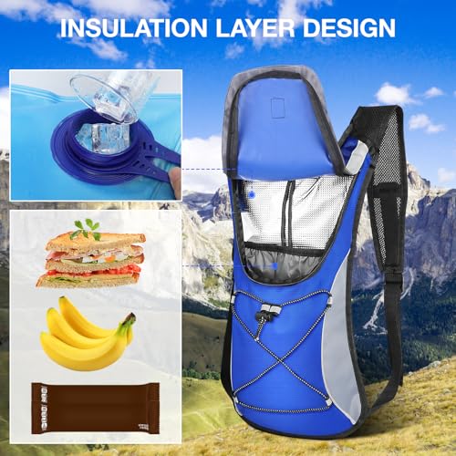 KUYOU Hydration Backpack with 2L Hydration Bladder Water Backpack for Hiking Hydration Pack for Running Cycling Hiking Festival Gear. - Image 4
