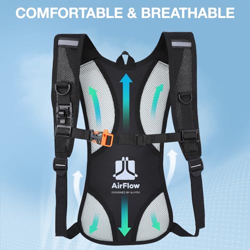 KUYOU Hydration Backpack with 2L Hydration Bladder Water Backpack for Hiking Hydration Pack for Running Cycling Hiking Festival Gear. - Image 5