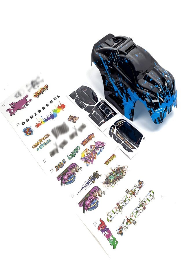 SummitLink سمايت لينك جسم مخصص أزرق طيني فوق أسود متوافق مع سيارة أو شاحنة e-Revo مقياس 1/16 (الشاحنة غير مشمولة) ERMN-BB-01 - Image 2