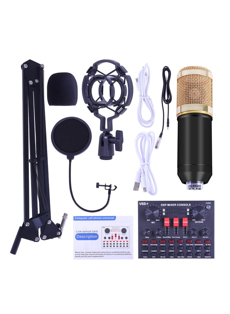 Arabest V8S Live Sound Card Kit Bluetooth Audio Mixer  - Image 1