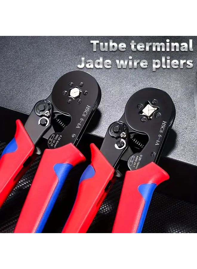 1PC Ratchet Crimping Pliers 6 4A Wire Stripper Cold Press European Needle Nose Pliers - Image 3
