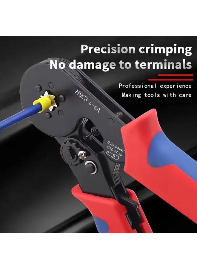 1PC Ratchet Crimping Pliers 6 4A Wire Stripper Cold Press European Needle Nose Pliers - Image 5