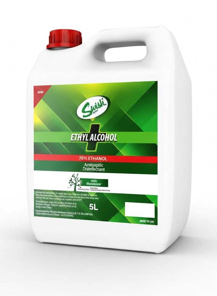 سويش سوبر معقم يدين إيثيل كحول 70% – سائل تعقيم 5 لتر برائحة الكرز الفواحة - Image 1