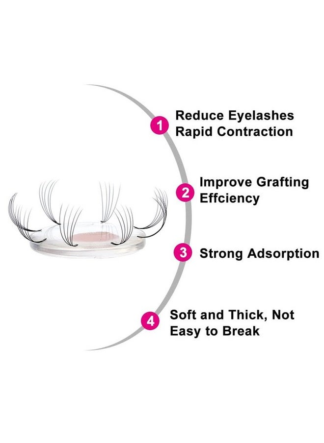 DonLeeving Luckycivia 12 Pcs Silicone Lash Pad Grafted False Easy Fan Lash Pad, Eyelash Silicone Holder Pad, Eyelash Supplies for Beginners Make Fans Blooming Easy Volume Lashes Pallet Tools  - Image 4