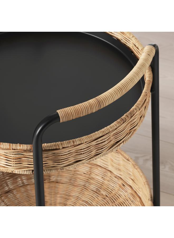 Generic Trolley table with storage, rattan/anthracite  - Image 5