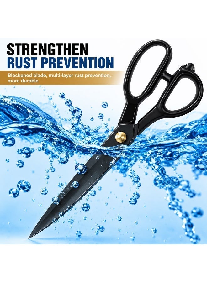 LDQ 1 Pcs Professional Tailor Scissors With Manganese Steel, High Carbon Cutting Shears For Fabric, Ergonomic Handles, Idea for Garment and Office Use, Sewing Supplies Accessories, Tailoring Supplies, Durable Handle - Image 1