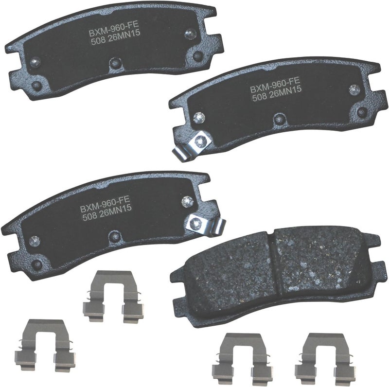 Bendix Premium SBM508 Rear Brake Pads for LeSabre,Park Avenue,Regal,Riviera,Allante,DeVille,Eldorado,Seville,Lumina,Monte Carlo,Aurora,Supreme,Toronado,Bonneville,Grand Prix,Saturn SC,SC1,SC2,SL,SL1 - Image 1