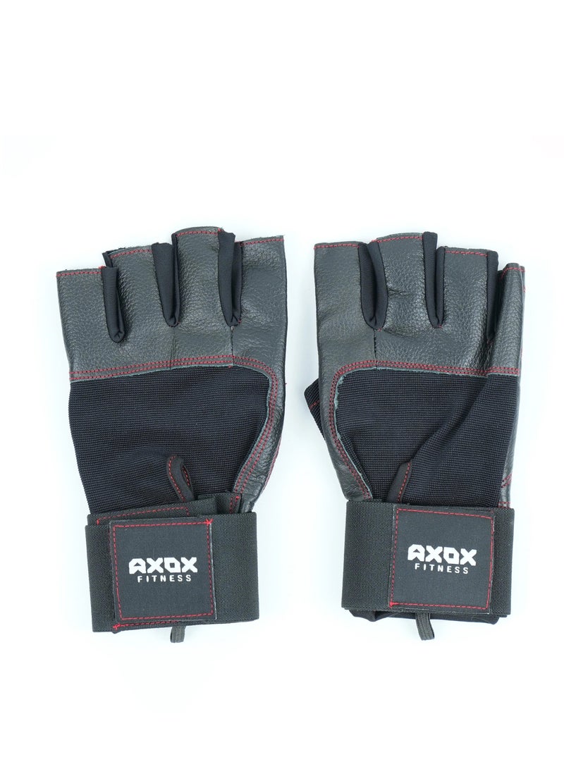 AXOX Fitness Leather Weight Lifting Gloves S Size - Image 1