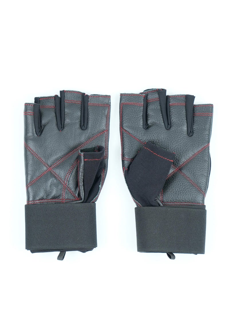 AXOX Fitness Leather Weight Lifting Gloves S Size - Image 3