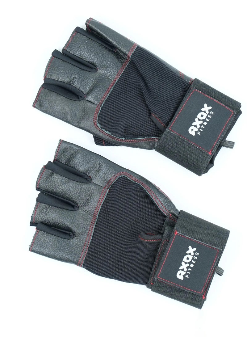 AXOX Fitness Leather Weight Lifting Gloves S Size - Image 4