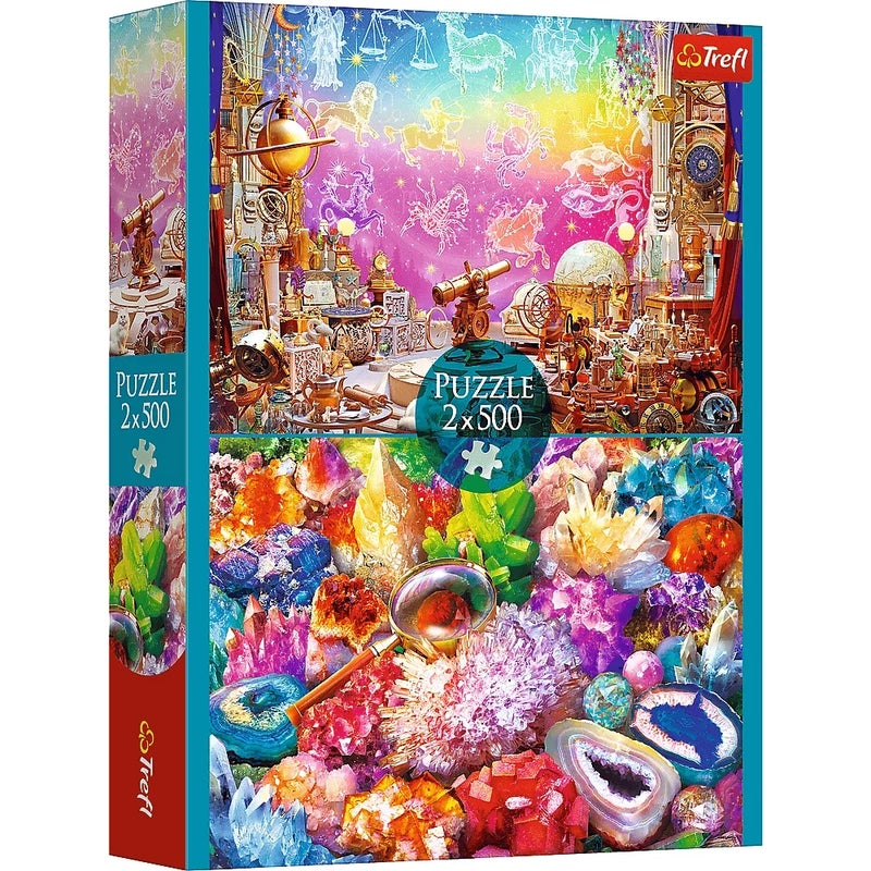 Trefl - Cosmos and Crystals Puzzle (2x500) Pieces - 37499 - Image 1