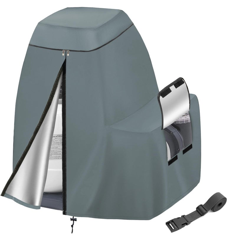 TORUTA Sand Filter Pump Cover HeavyDuty 600D Waterproof Oxford Fabric UVResistant Fits Intex Krystal Clear 1216 Above Ground Pool Filter Pump No Hose Removal Needed - Image 2