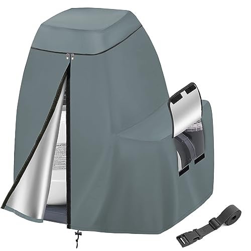 TORUTA Sand Filter Pump Cover HeavyDuty 600D Waterproof Oxford Fabric UVResistant Fits Intex Krystal Clear 1216 Above Ground Pool Filter Pump No Hose Removal Needed - Image 1