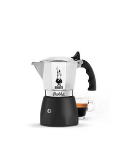 BIALeTTI Bialetti - New Brikka, Moka Pot, the Only Stovetop Coffee Maker Capable of Producing a Crema-Rich Espresso, 4 Cups (5,7 Oz), Aluminum and Black  - Image 1