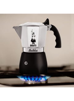 BIALeTTI Bialetti - New Brikka, Moka Pot, the Only Stovetop Coffee Maker Capable of Producing a Crema-Rich Espresso, 4 Cups (5,7 Oz), Aluminum and Black  - Image 4