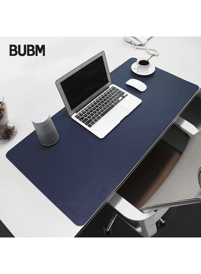 BUBM Biyoumei Mouse Pad, Extra Large Office Desk Pad, Laptop Mat, Keyboard Pad, Writing Desk Pad, Gaming Home Mat, Waterproof, 140*70cm, Royal Blue + Yellow - Image 1