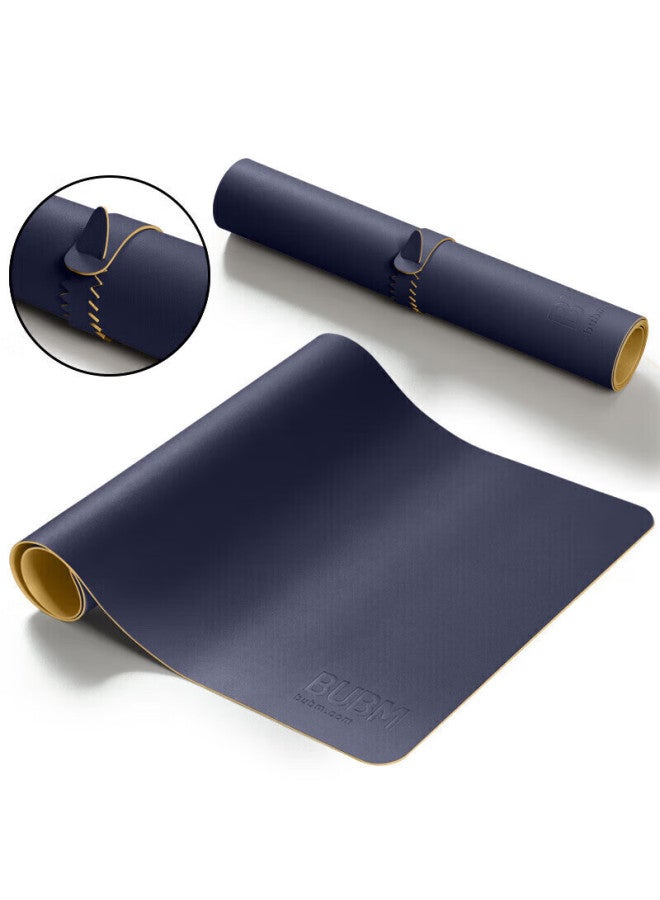 BUBM Biyoumei Mouse Pad, Extra Large Office Desk Pad, Laptop Mat, Keyboard Pad, Writing Desk Pad, Gaming Home Mat, Waterproof, 140*70cm, Royal Blue + Yellow - Image 2