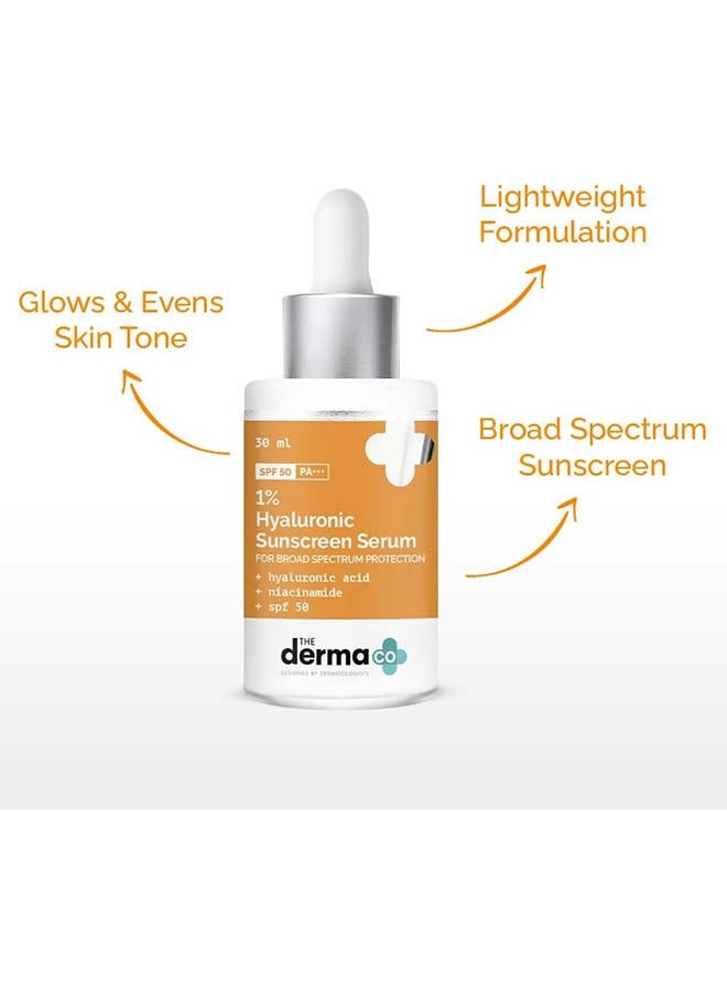 THE derma Co 1% Hyaluronic Sunscreen Serum - Image 2