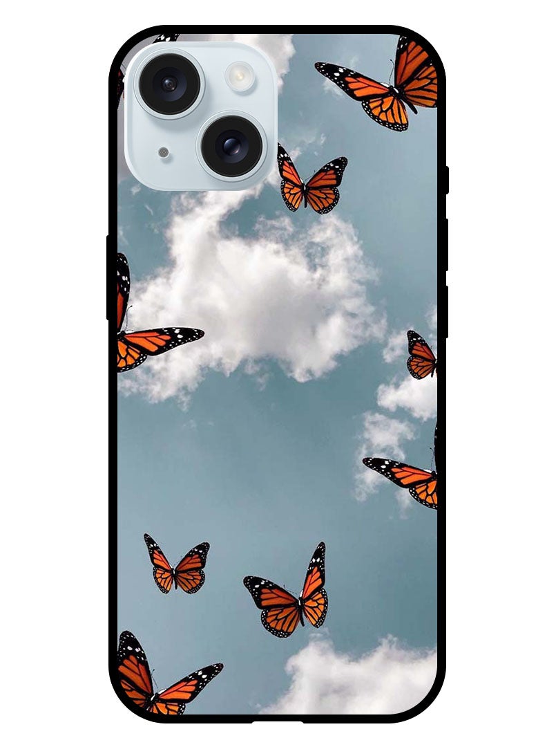 Theodor Protective Case Anti Scratch Shock Proof Bumper Cover For iPhone 15 Butterfies - Image 1