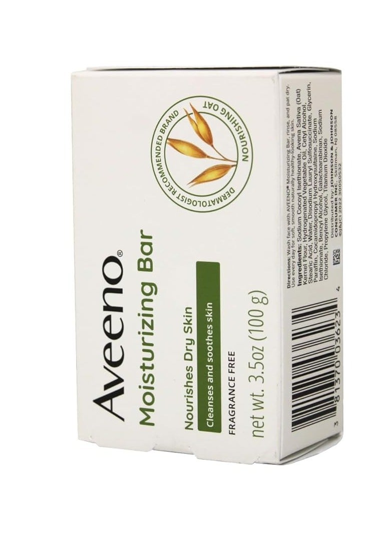 Aveeno Moisturizing Bar, Fragrance Free, 3.5 oz - Image 2