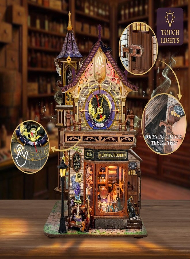 Miggley DIY Miniature House Kit, Book Nook Mini House Bookshelf Decor 3D Wooden Puzzle for Adults, Birthday Gift for Family, Friends - Time Magic Club - Image 3