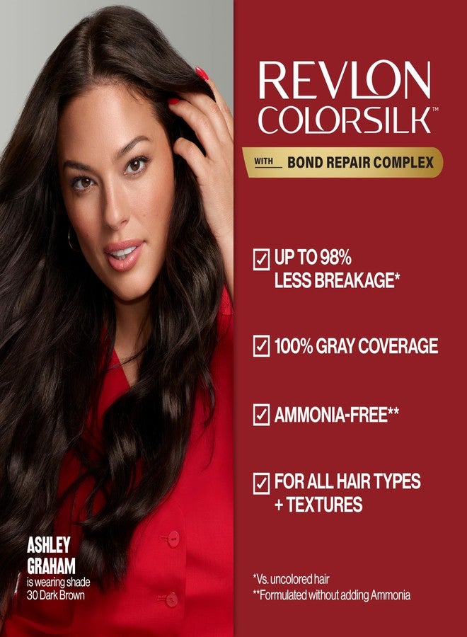 Revlon ColorSilk with Bond Repair Complex, Black Permanent Hair Color, 100% Gray Coverage, Ammonia Free Hair Dye, Vegan Keratin, 10 Black (Pack of 3) - Image 3