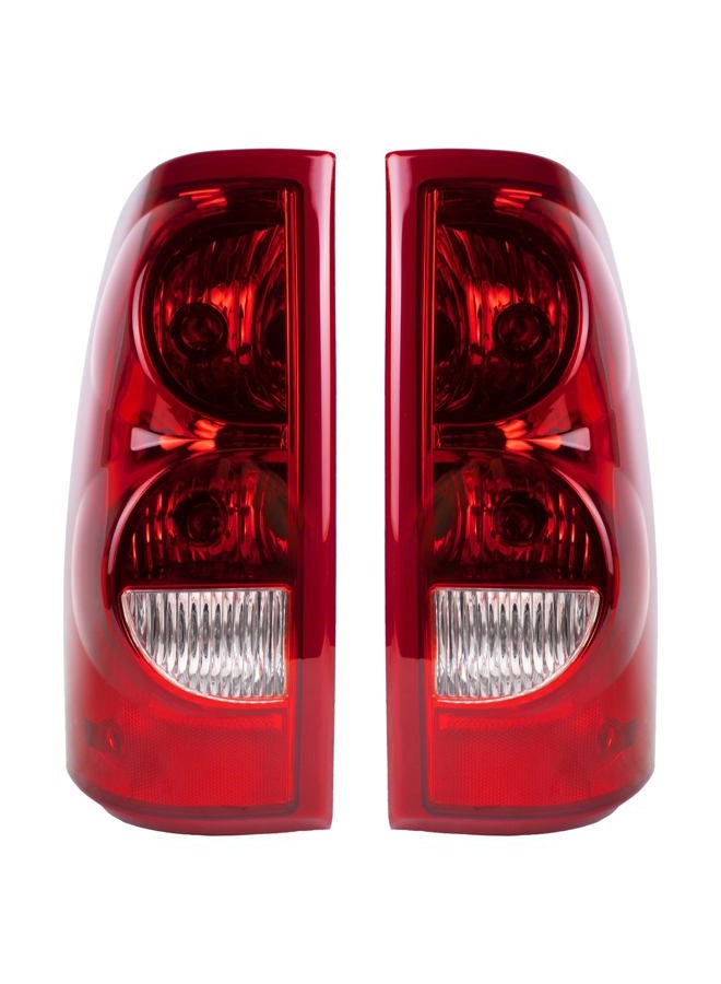 Boine Tail Light Compatible With 2003 2004 2005 2006 Chevy Silverado 1500 2500 3500 Driver and Passenger Side Rear Light Brake Lamps - Bulb and Harness Included - Image 1