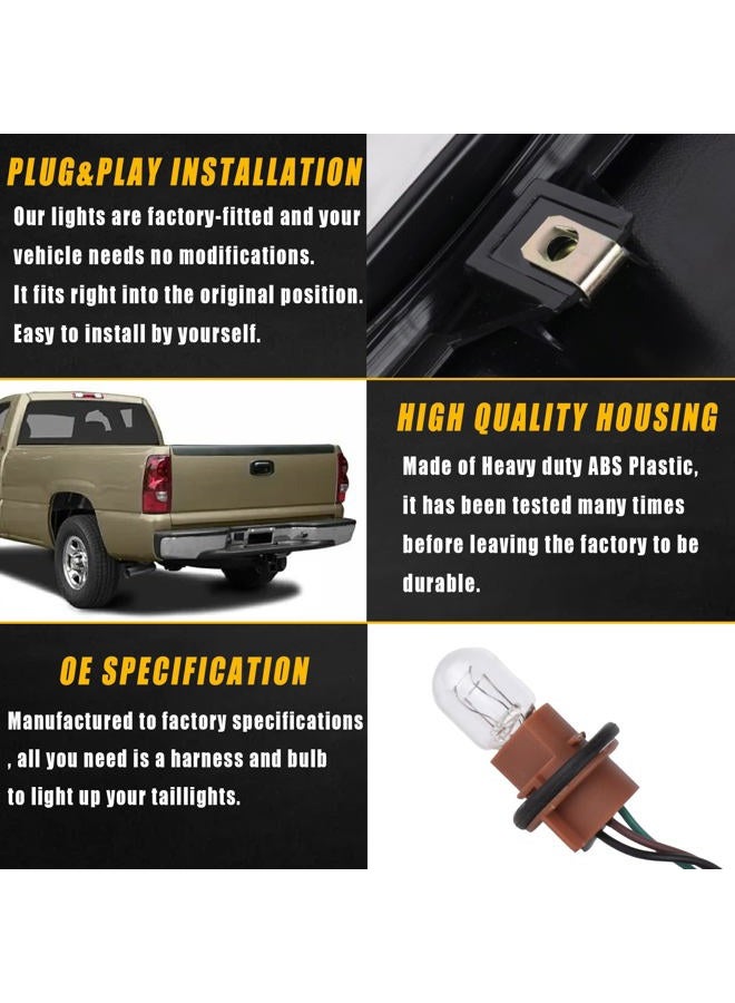 Boine Tail Light Compatible With 2003 2004 2005 2006 Chevy Silverado 1500 2500 3500 Driver and Passenger Side Rear Light Brake Lamps - Bulb and Harness Included - Image 5
