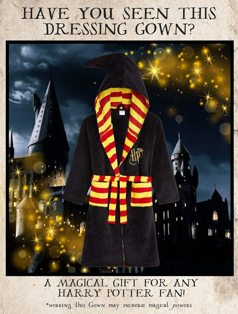 Harry Potter Kids Dressing Gown, Gryffindor Slytherin Soft Fleece Robe For Boys - Image 3