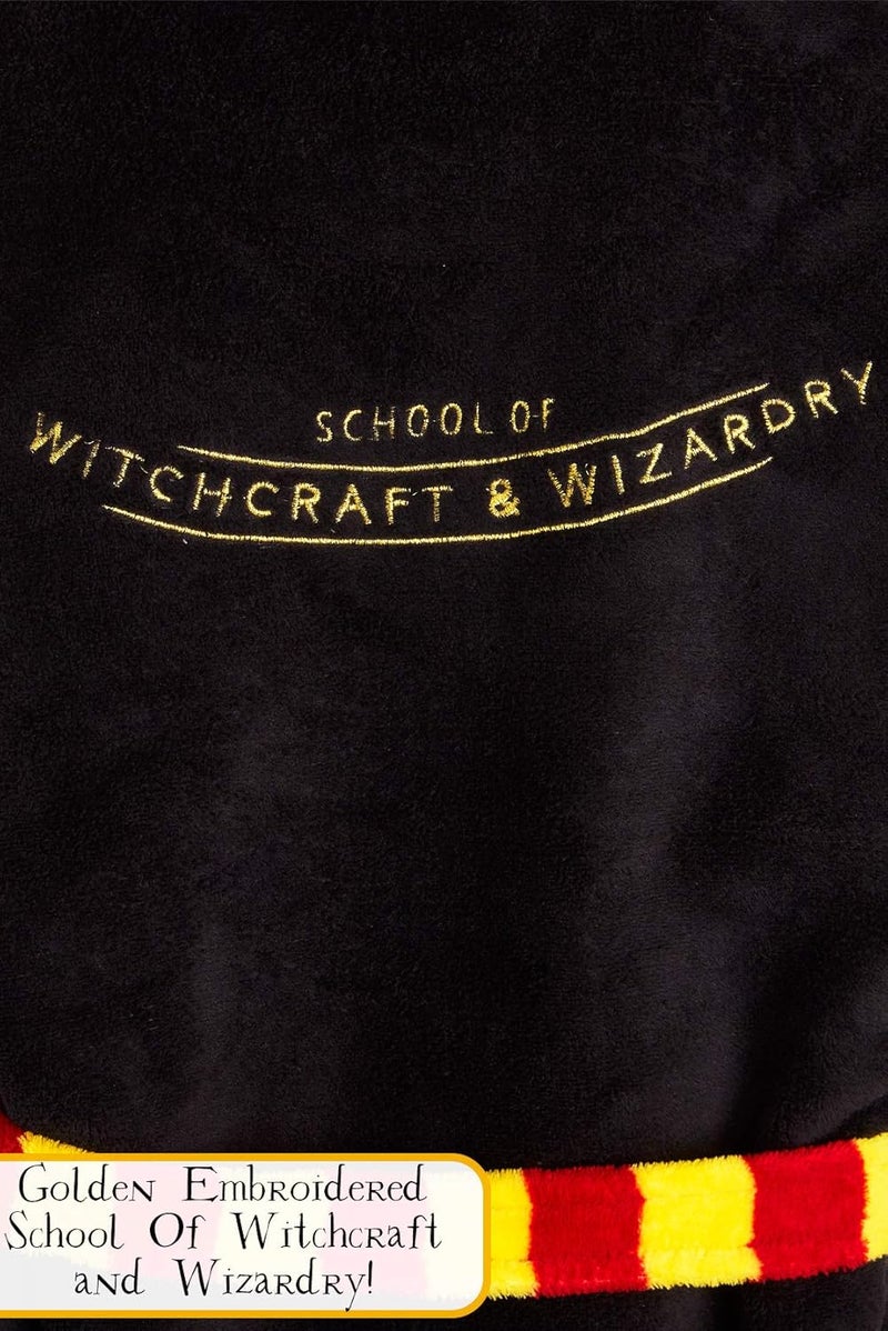 Harry Potter Kids Dressing Gown, Gryffindor Slytherin Soft Fleece Robe For Boys - Image 5