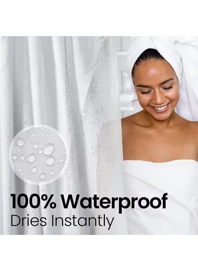 LiBa Bathroom Shower Curtain Waterproof Plastic Shower Curtain Premium PEVA Non-Toxic with Rust Proof Grommets Frosted 8G Bathroom Accessories 72x72 - Image 5