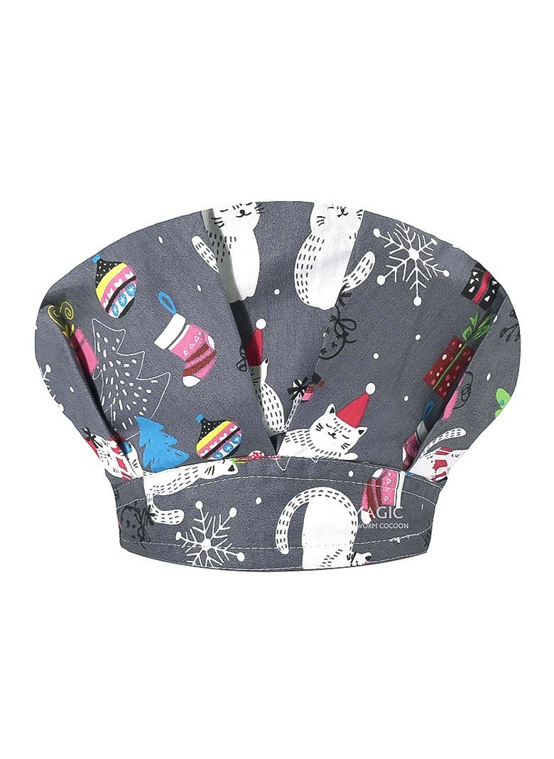 KUYING Printed Small Animal Cute Nurse Hat All Cotton Medical Work Fluffy Hat 