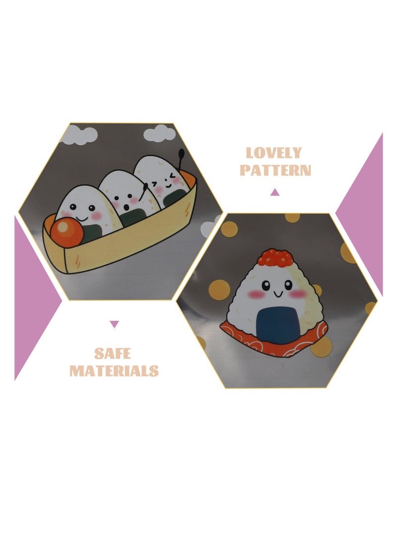 SYOSI 150 Pcs Triangle Rice Ball Packaging, Carrying Take Out Bags Serving Takeaway Bags Pastry Treat Bag, Cellophane Treat Bags, Disposable Onigiri Wrappers Bulk Crafting Supplies Plastic (Style Random)  - Image 4