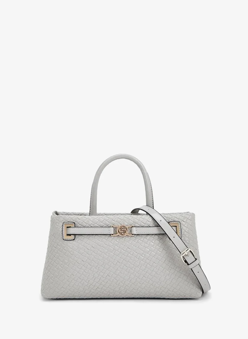 سيليست Textured Satchel Bag With Detachable Strap