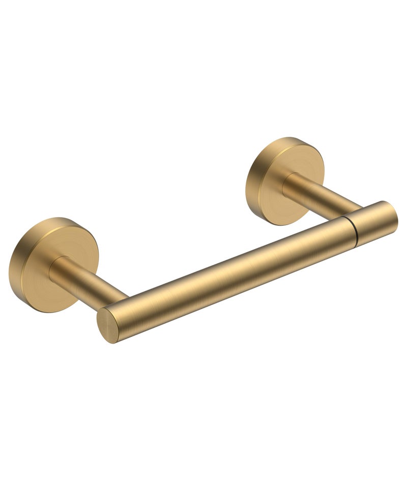 FORIOUS FORIOUS Toilet Paper Holder Wall Mount Stainless Steel Rustproof Double Post Pivoting Tissue Roll Holder for Bathroom Commercial Toilet Paper Dispenser 1 Brushed Gold