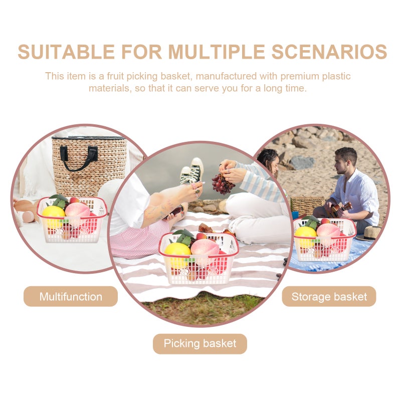 5pcs Fruit Baskets Handheld Fruits Picking Portable Vegetable Baskets - Image 3