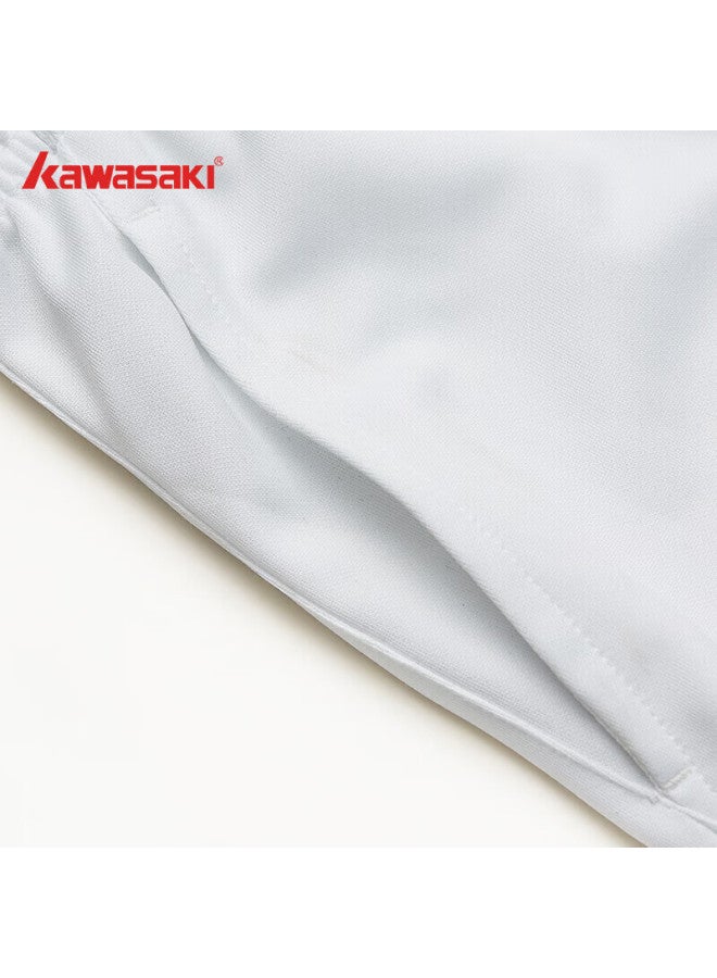 Kawasaki Badminton Shorts, Uni Style, Quick-dry, Lightweight, Sports Shorts Q3681, White, XL - Image 4