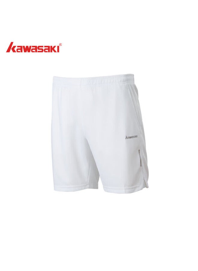 Kawasaki Badminton Shorts, Uni Style, Quick-dry, Lightweight, Sports Shorts Q3681, White, XL - Image 1