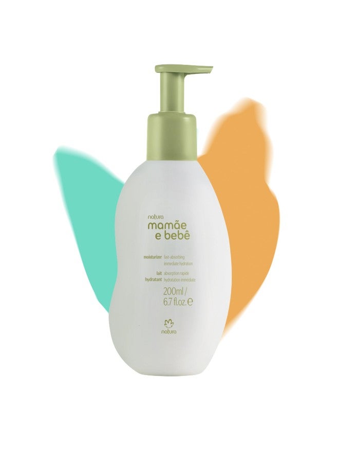 natura - Mamãe e Bebê Baby Fast Absorbing Moisturizer - 100% Vegan - Vegetable Oil & Cupuaçu Butter - 98.8% Natural Origin - All Skin Types - Cruelty Free - Baby Essentials - 6.7 fl oz (200ml) - Image 1