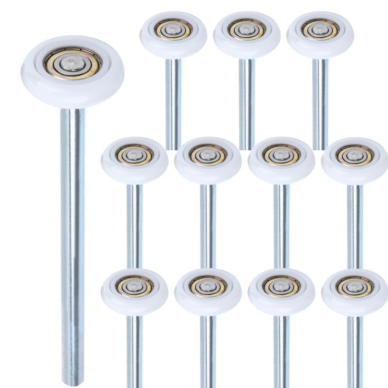 Mindoub 12 Pack 9"" Stem 2"" 13 Ball Nylon Commercial Grade Garage Door Roller, Quiet/Durable And High Load, Use 6200Zz Double Seals Precision Bearings - Image 1